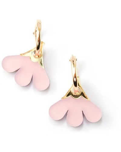 By Chavelli Baby Daisy Earrings In Mauve - Pink