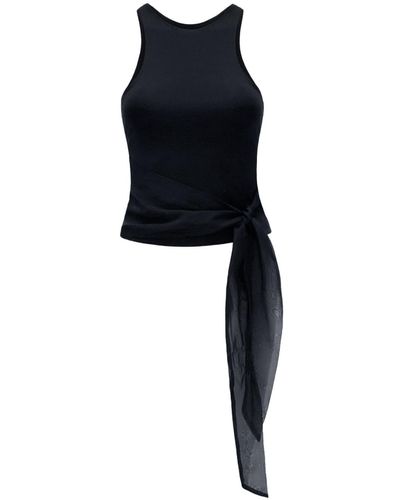 OW Collection Lana Tie Top - Black