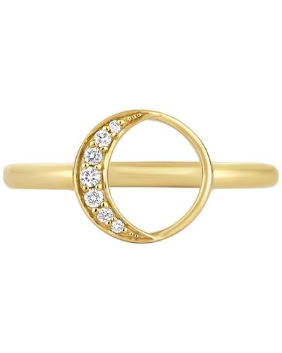 Zoe & Morgan New Moon Diamond Ring Yellow - Metallic