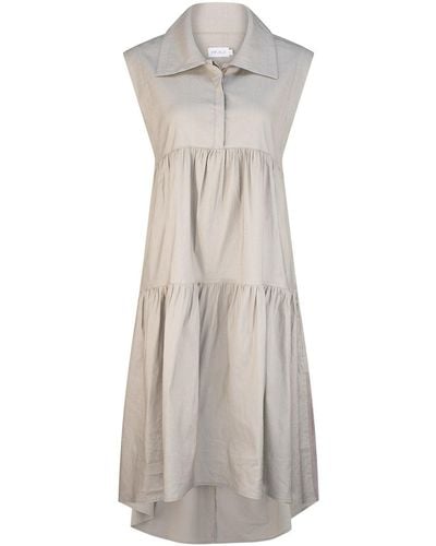 dref by d Neutrals Campari Linen Dress - White