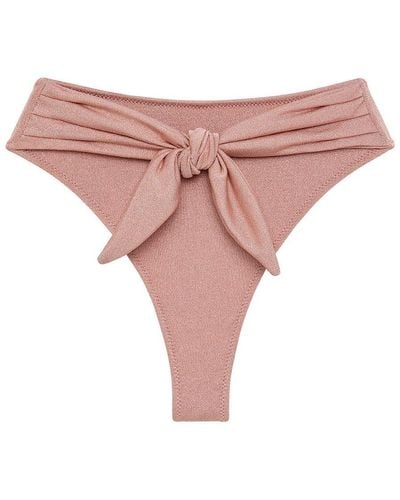 Montce Prima Pink Sparkle Paula Tie-up Bikini Bottom