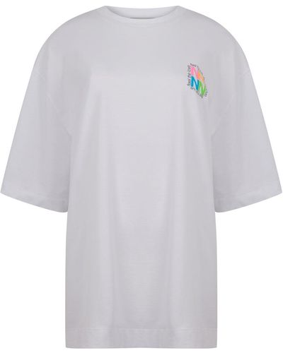 Nocturne Printed Oversized T-shirt - White