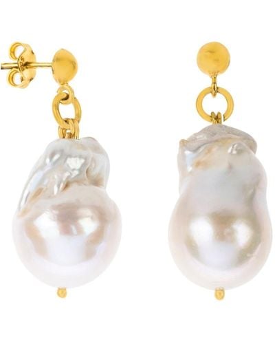 Bonjouk Studio Odyssey Baroque Pearl Earrings - Metallic