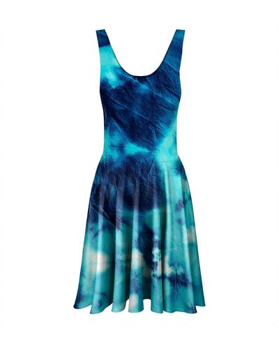 Aloha From Deer Tie Dye Circle Dress - Blue