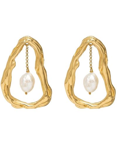 Lavani Jewels Giselle Pearl Drop Earrings - Multicolour