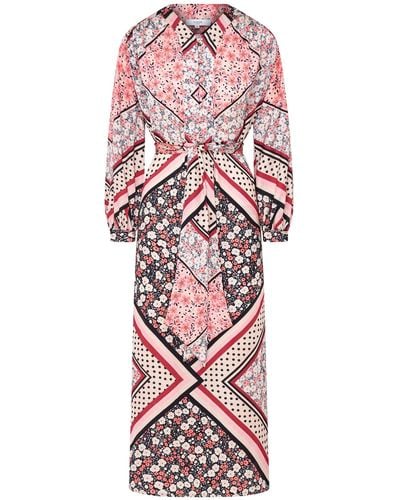 Loom London Alida Scarf Print Maxi Dress - Pink