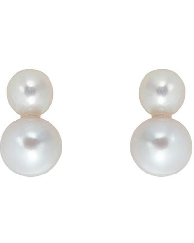 Ora Pearls Dueta Pearl Studs - Metallic