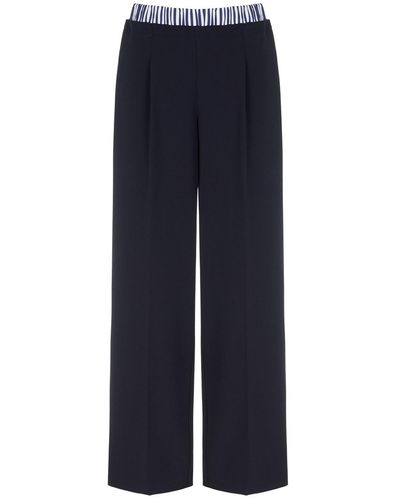 Nocturne Pants With Elastic Waistband - Blue