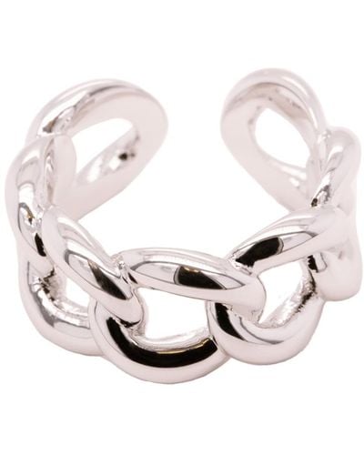 Undefined Jewelry Chain Link Ring - White