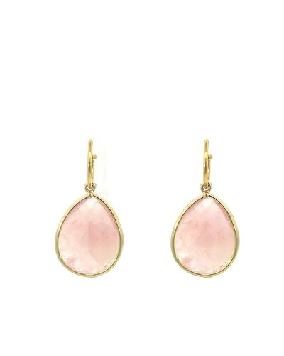 Gosia Orlowska Samira Drop Earrings Rose Quartz - Pink