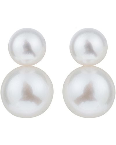 Ora Pearls Dueta Pearl Studs - White