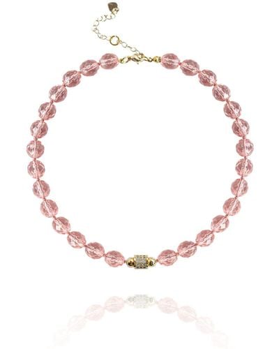 Saule Label Leni Mini Necklace In Blush - Pink