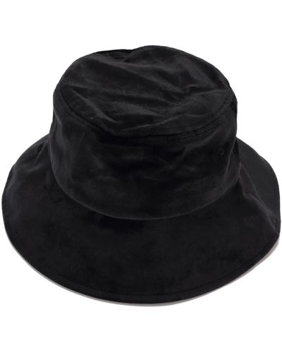 Justine Hats Velvet Bucket Hat - Black