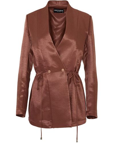 Nocturne Double-breasted Jacket Copper - Brown