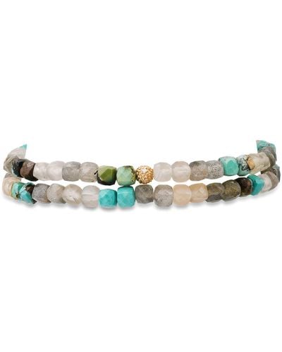 Soul Journey Jewelry Desert Glow Turquoise And Gold Bracelet - Green