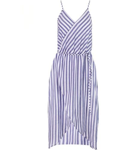 Oh!Zuza Stripe Cotton Summer Dress - Purple