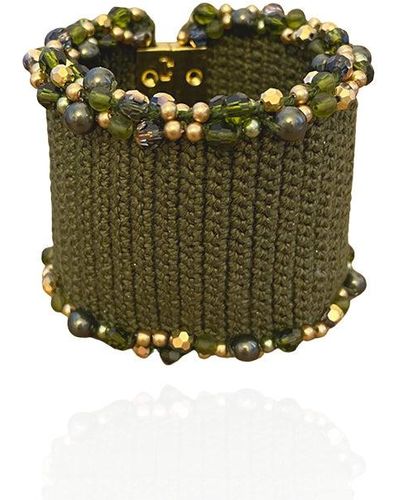 PINAR OZEVLAT Olive Cluster Cuff - Green