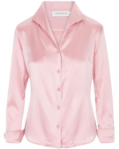 Farinaz Soft Collared Blouse - Pink