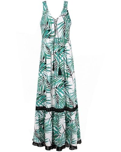 AGGI Hailey Junlge Maxi Summer Dress - Green