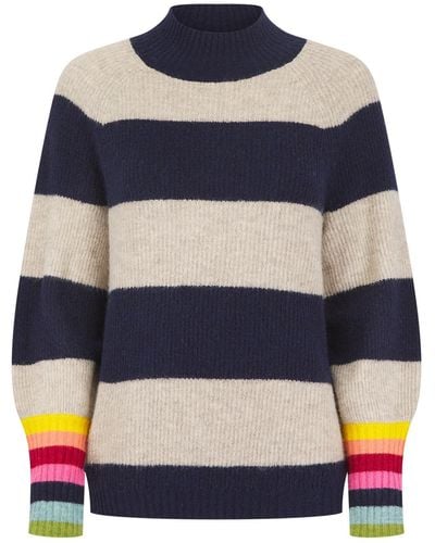 Nooki Design Crompton Sweater In Navy - Blue
