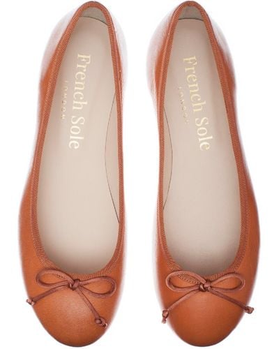 French Sole Lola Honey Tan Leather - Brown
