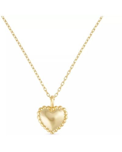 Elk & Bloom Dainty Heart Love Necklace - Metallic