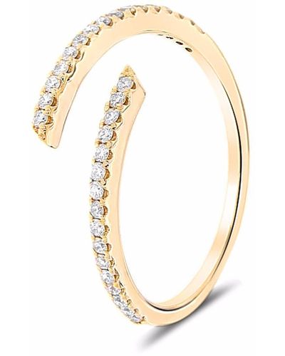 Cosanuova Spiral Diamond Ring 18k Yellow - Metallic