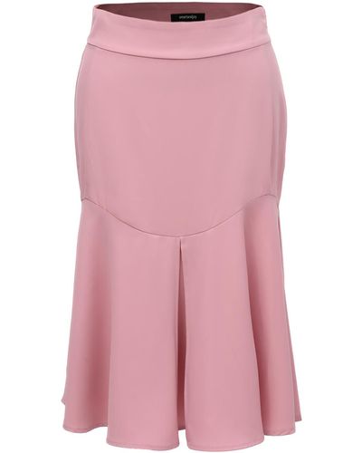 Smart and Joy Wide Ruffle Skirt - Pink