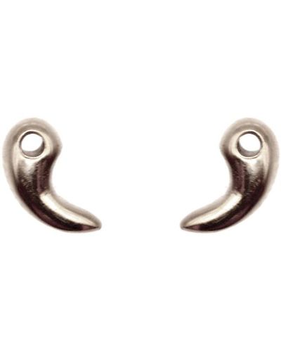 VicStoneNYC Fine Jewelry Gok-ock Solid Gold Stud Earrings - White