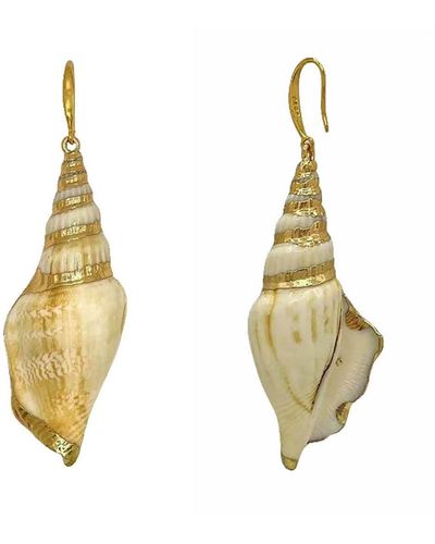 Ninemoo Sandy Shore Shell Earrings - Metallic