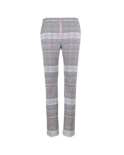 blonde gone rogue Revivify Suit Trousers In Checker And Pink - Grey
