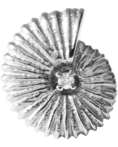 Lee Renee Ammonite Diamond Lapel Pin – - Metallic