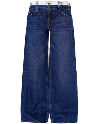 NOEND Heather Double Waist Band Wide baggy In Fiord - Blue