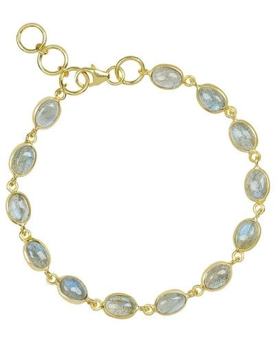 Amadeus Luna Gold Chain Bracelet With Labradorite - Metallic