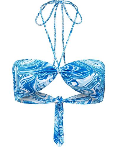 Ekcentrik Aquadelic Bikini Top - Blue