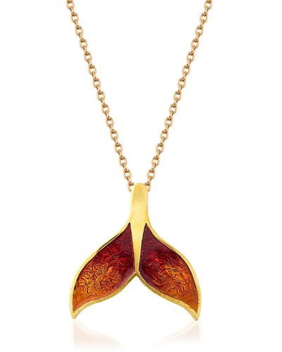 Milou Jewelry Orange Whale Tail Necklace - Metallic