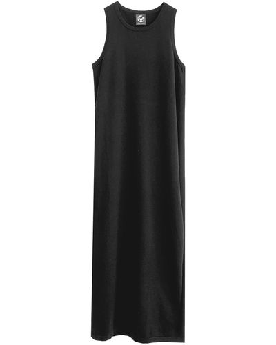 Zenzee Cashmere Maxi Dress With Side Slits - Black