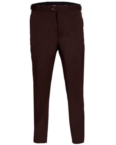 DAVID WEJ Plain Dress Pants With Side Adjusters – - Red