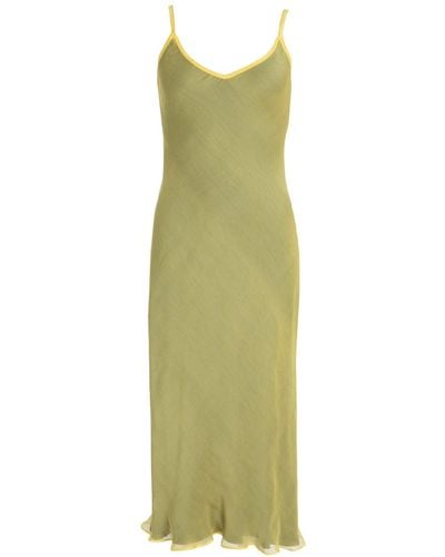 Roses Are Red The Venus Silk Slipdress - Green