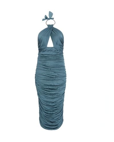 Kukhareva London Regina Dress -teal - Blue