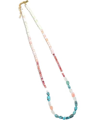 Native Gem Batik Long Necklace - Multicolour