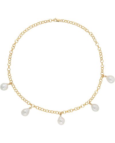 Ora Pearls Aelia Baroque Pearl Chain Necklace-gold - Metallic