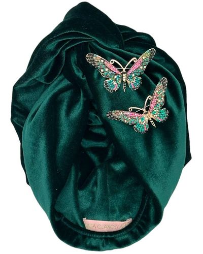 Julia Clancey Forest Butterfly Turban - Green