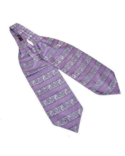 DAVID WEJ Self Tie Paisley Cravat – Lilac - Purple