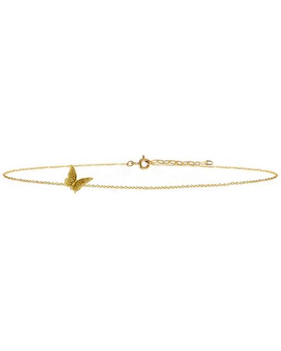 Lee Renee Butterfly Choker Necklace Gold Vermeil - Metallic