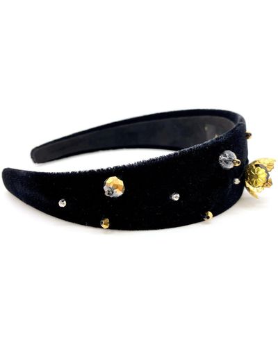 ADIBA Canna Beaded Handmade Headband - Black