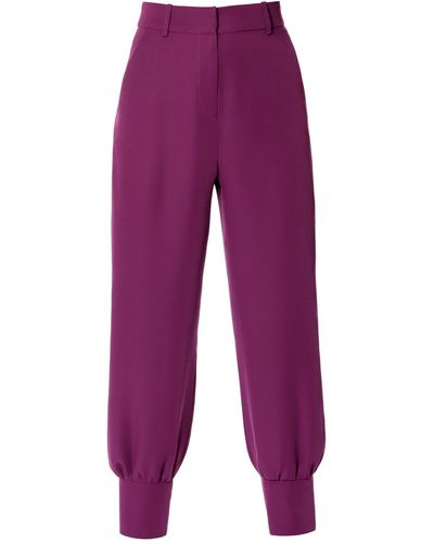 AGGI Jamie Purple Wine Trousers With Cuffs
