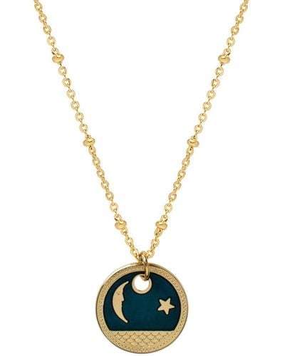 Mirabelle Moon Star Enamel Medal - Metallic