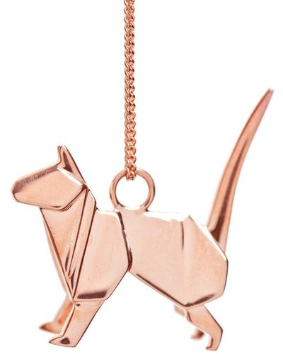 Origami Jewellery Cat Necklace - Metallic