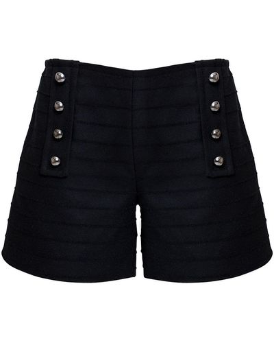 Rumour London Elle Wool & Cashmere Shorts - Black